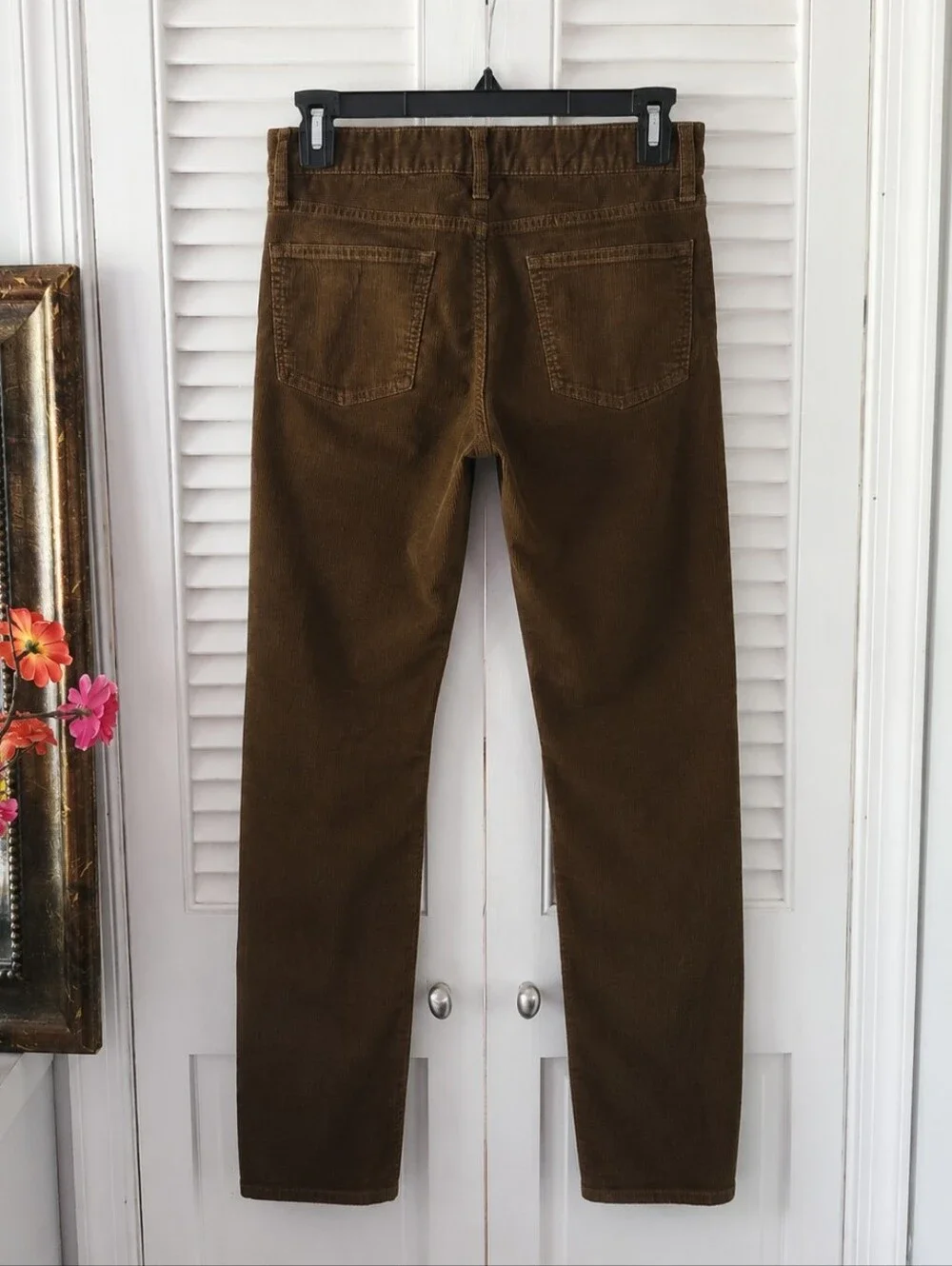J.Crew 484 Brown Corduroy Slim Pants 28x32 Men's Straight Leg